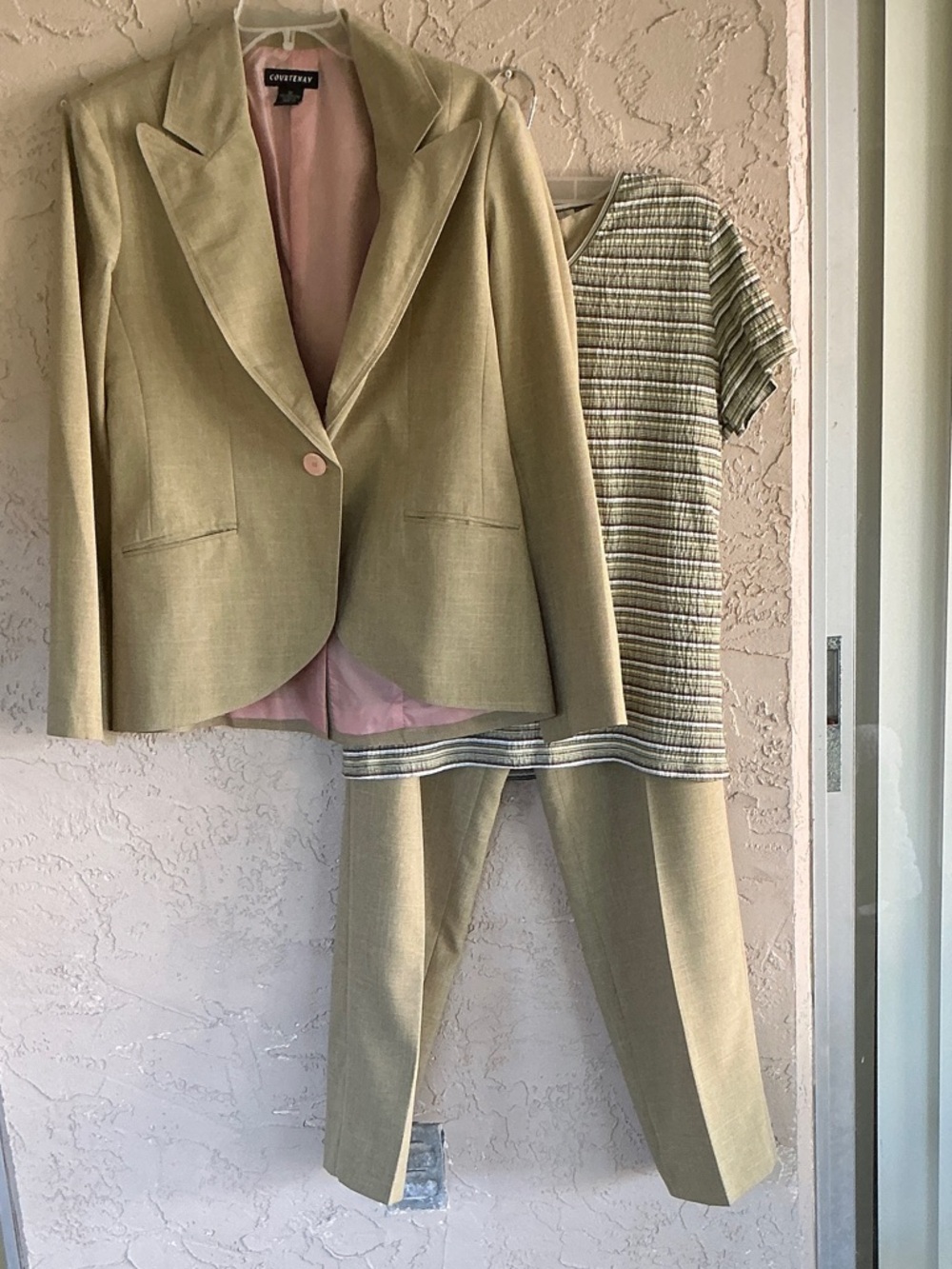 Courtenay Beige/Taupe Blazer and Trousers Set